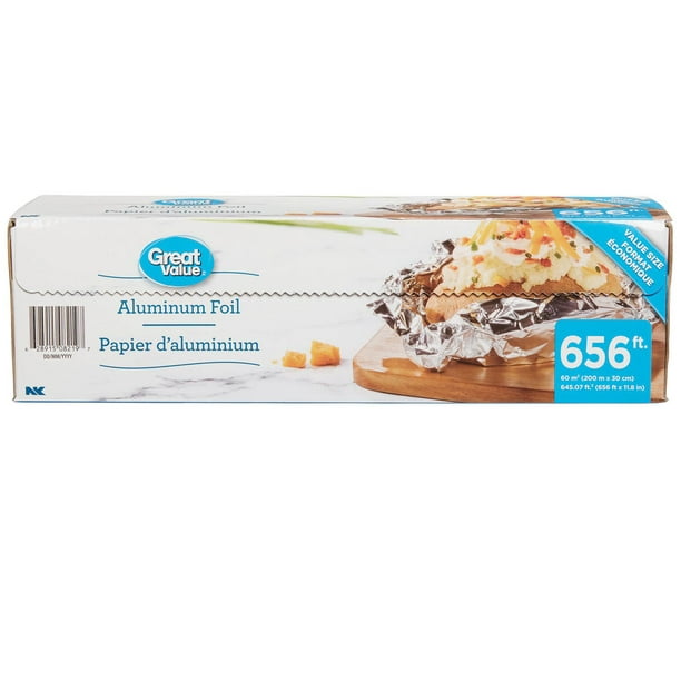 Great Value Aluminum Foil Value Size, 656 ft Walmart.ca