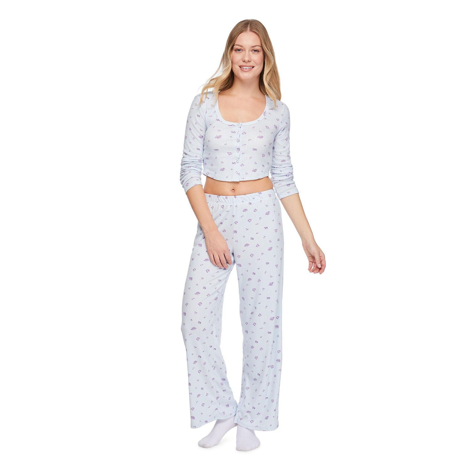 No Boundaries Women's Two Piece Pajama Set