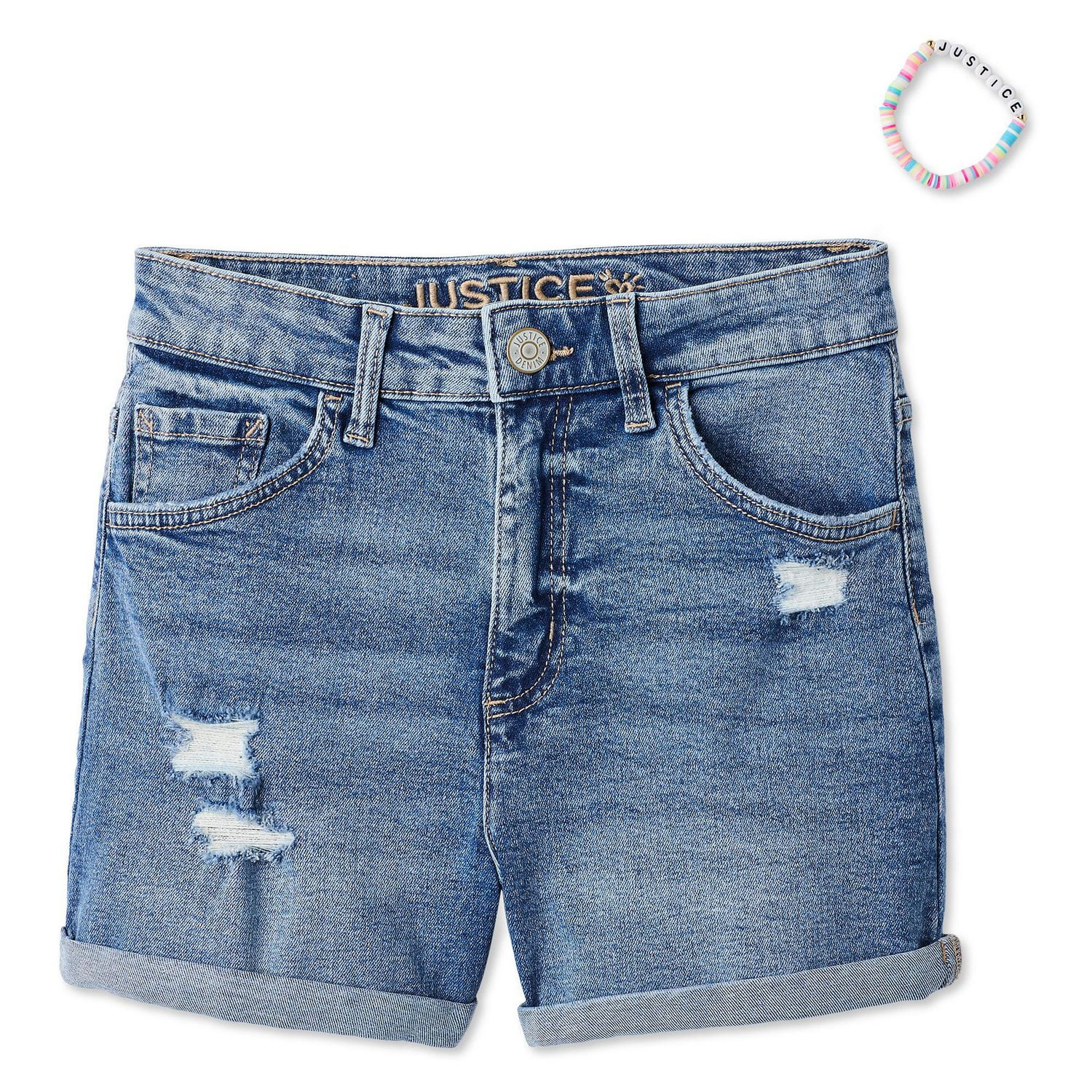 Mini short en jean style maman Justice pour filles