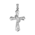 thumbnail image 1 of Sterling Silver Cross Charm with Diamond Accent, 1 of 1