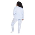 thumbnail image 3 of George Plus Women's Plush Pajama 2-Piece Set, 3 of 6