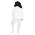 thumbnail image 3 of George Plus Women's Plush Pajama 2-Piece Set, 3 of 6