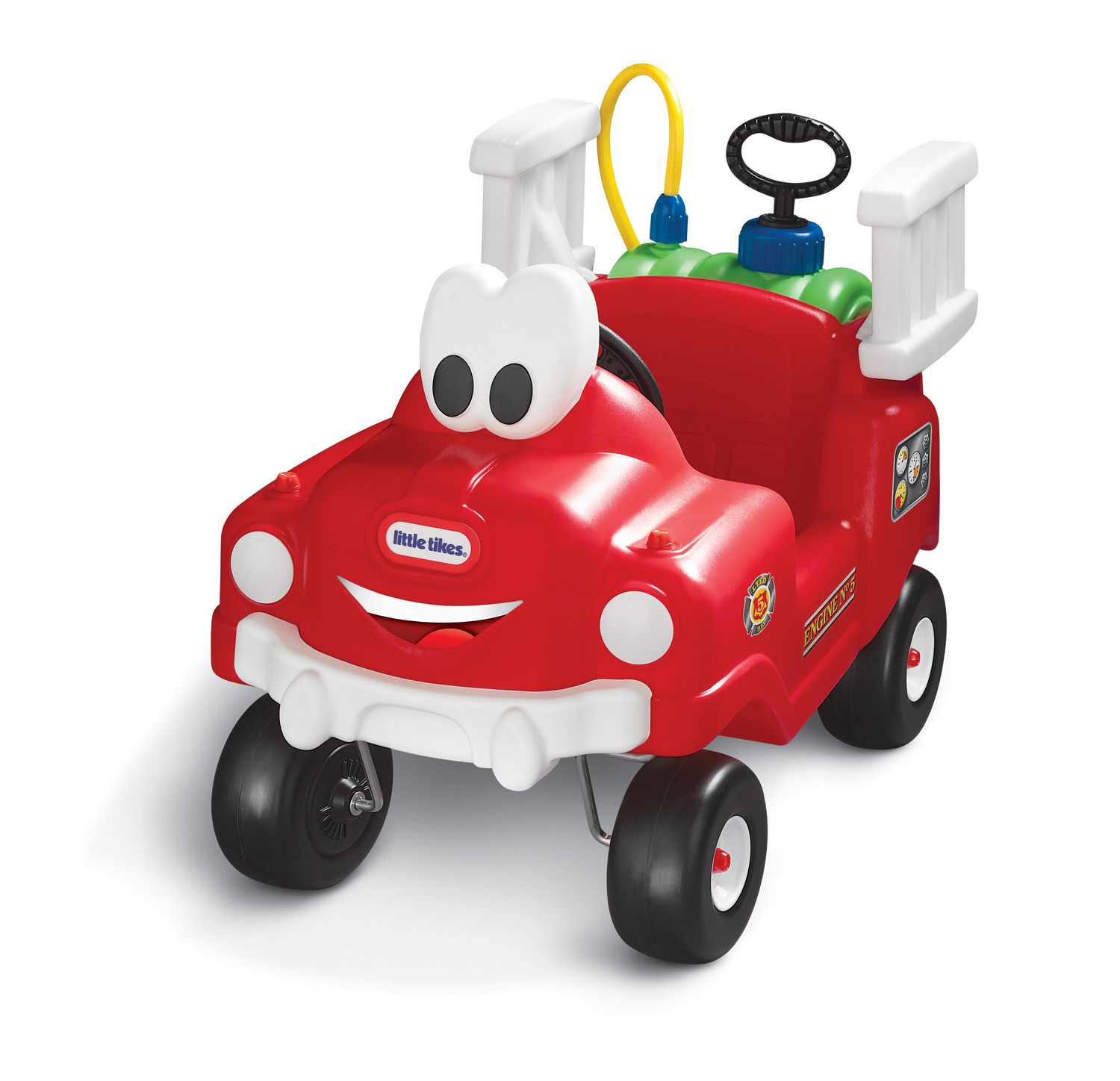 little tikes spray & rescue fire truck foot to floor ride on