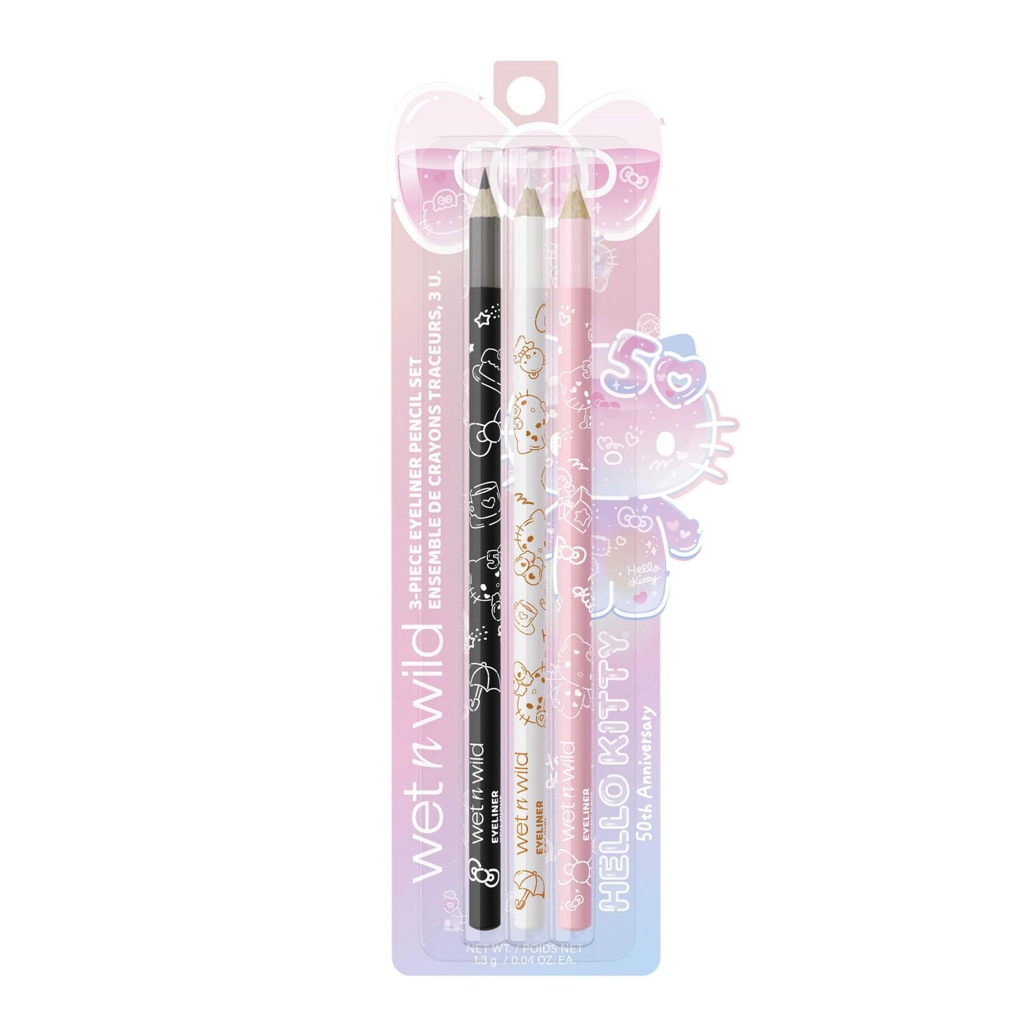 Hello Kitty 3-Piece Eyeliner Pencil Set, 3-Piece Eyeliner Pencil Set