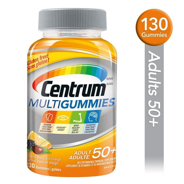 Centrum MultiGummies Adults 50+ Multivitamin Supplement Gummies, 130