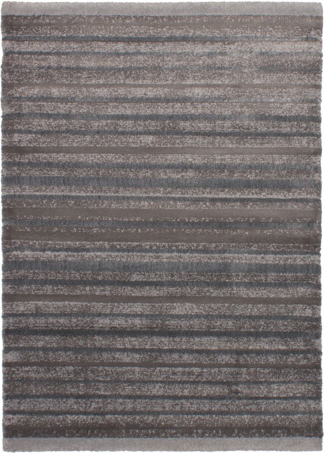 eCarpetGallery Linear Dark Grey Polypropylene Shag 5'5" X 7'8