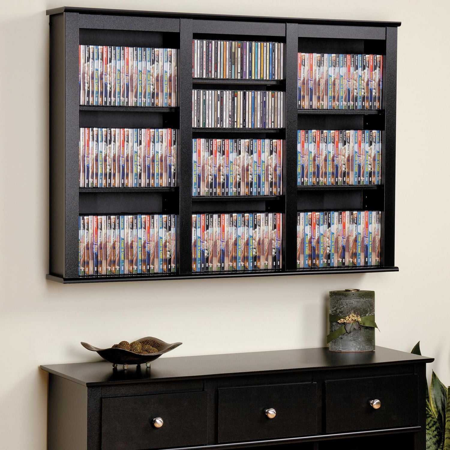 Prepac 47 in W x 34 in H x 8.25 in D Triple Wall Mounted Storage