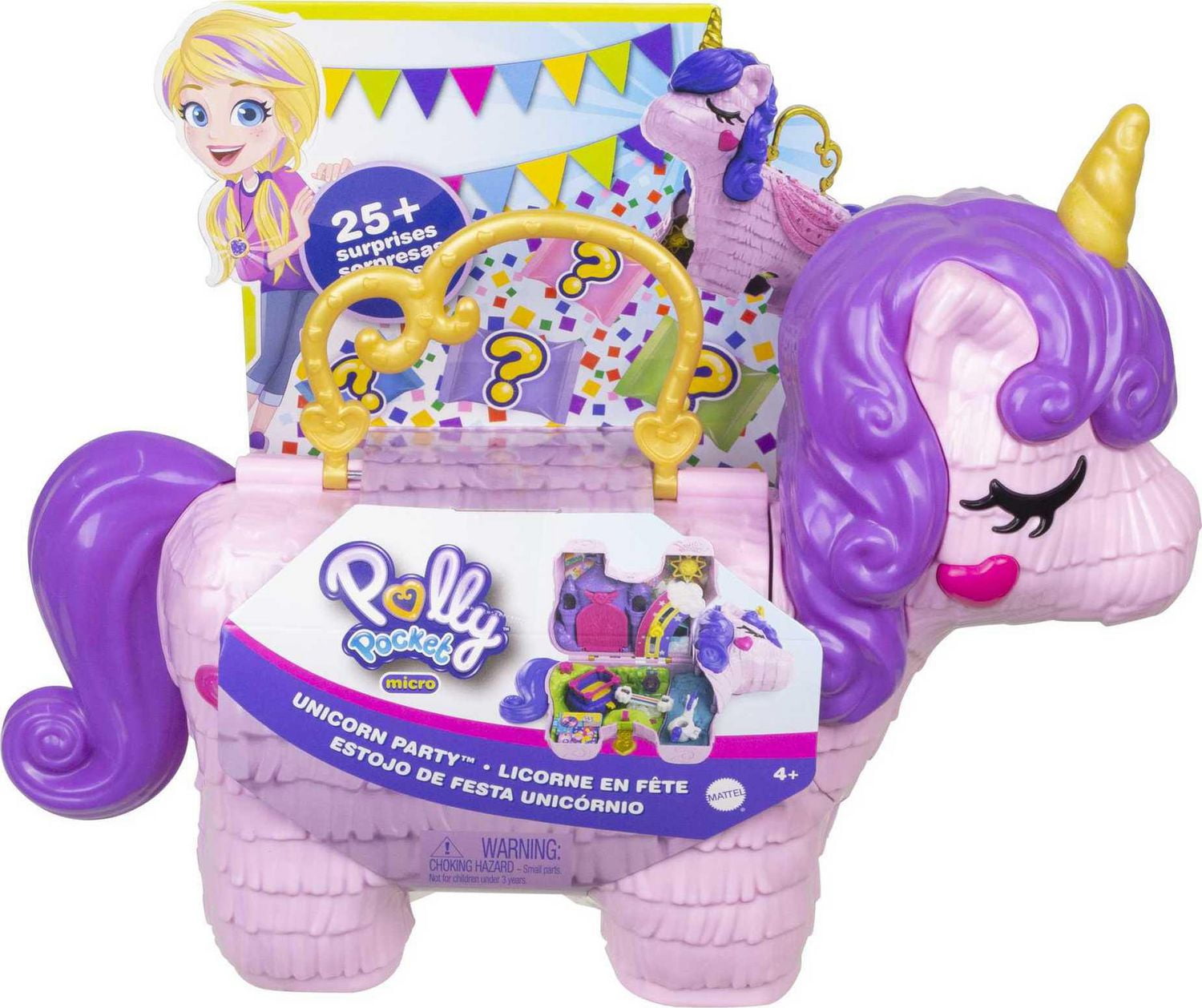 Polly Pocket Unicorn Party Playset Walmart