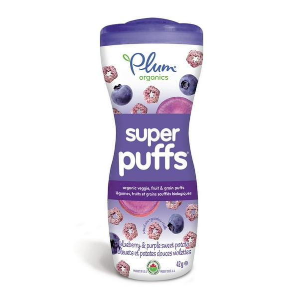 Collations pour bébé Super PuffsMC de PlumMD Organics - bleuet et patate douce violette