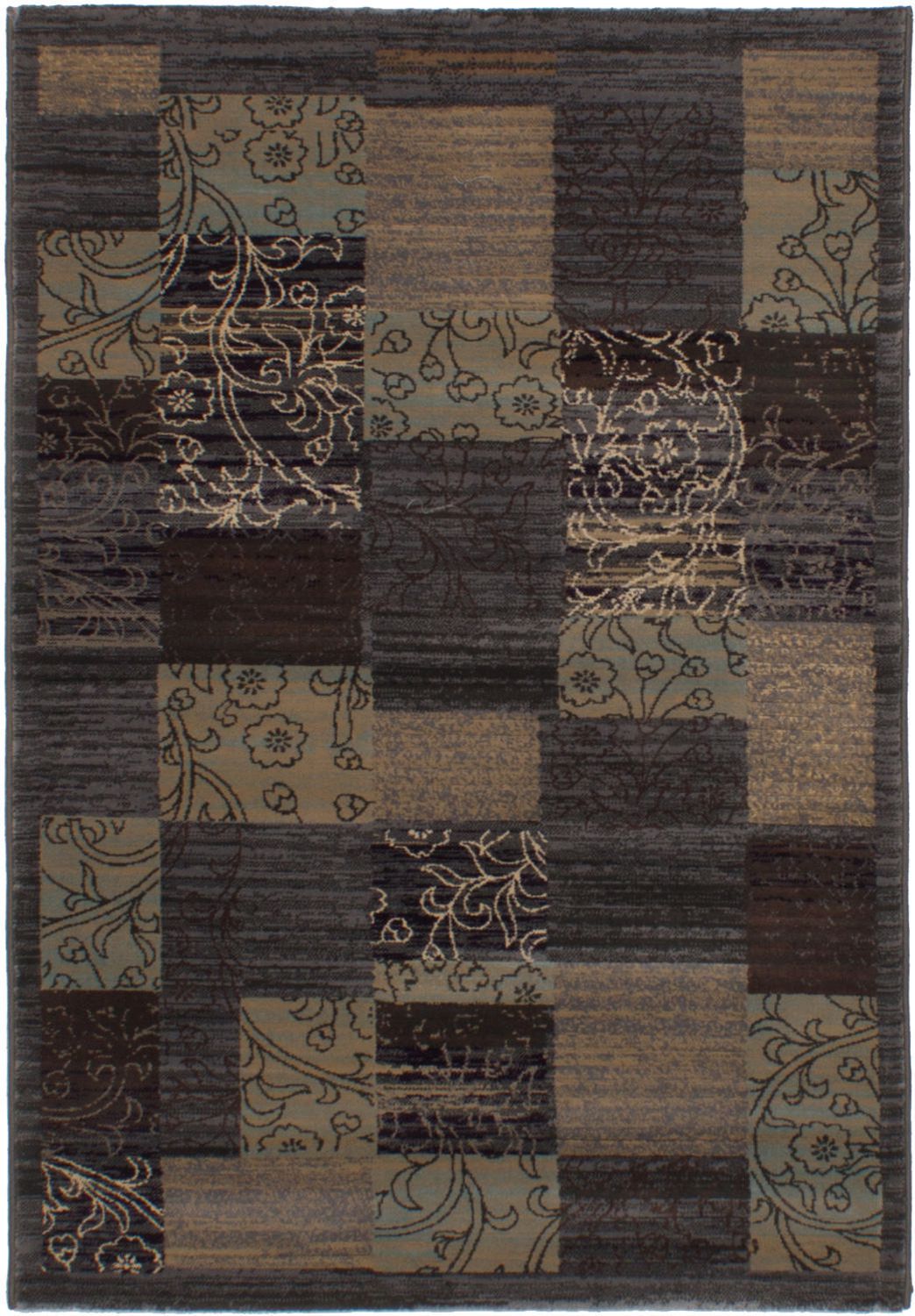 eCarpetGallery Chateau Dark Grey Polypropylene Rug 3'11" X 5'7