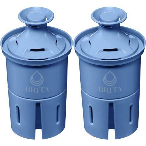 Filtre à eau Brita Elite pour pichets et distributeurs, certifié par la WQA conformément aux normes NSF/ANSI sur l’élimination du plomb, sans BPA, emballage de 2 filtres Longlast + Filtres de Remplacement