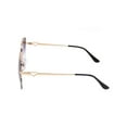 thumbnail image 3 of No Boundaries Women's Gold and Black Square Sunglasses, 3 of 3