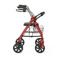 thumbnail image 3 of Medline Steel Rollator with 8" Wheels, Red, Knockdown, 3 of 5