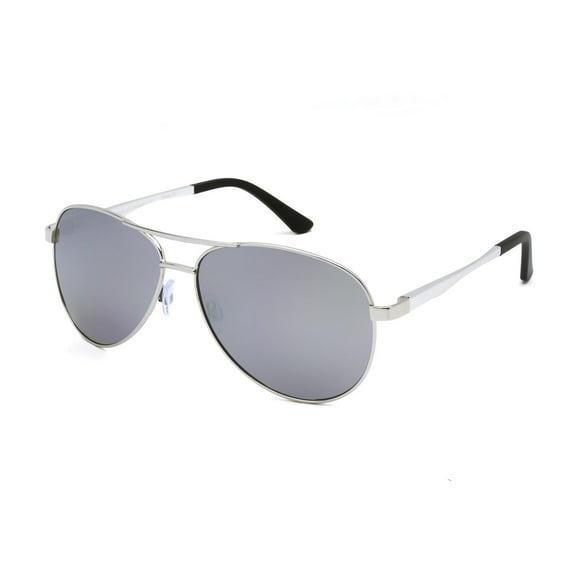 George Men's Silver Aviator Sunglasses
