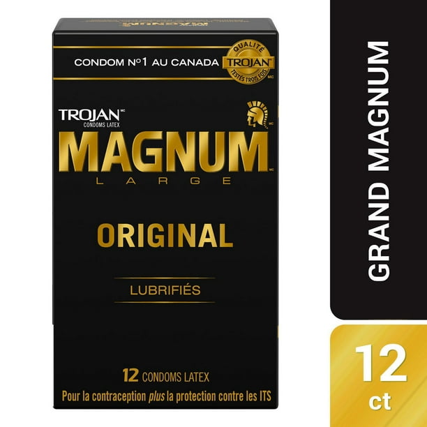 Trojan Magnum Large Size Lubricated Condoms, 12 Lubricated Latex