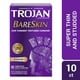 Trojan BareSkin condoms lubrifiés nervurés 10 condoms lubrifiés en latex – image 1 sur 8