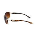 thumbnail image 3 of Lunettes de soleil rectangulaires marron pour femmes Time & Tru, 3 of 3