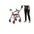 thumbnail image 4 of Medline Steel Rollator with 8" Wheels, Red, Knockdown, 4 of 5