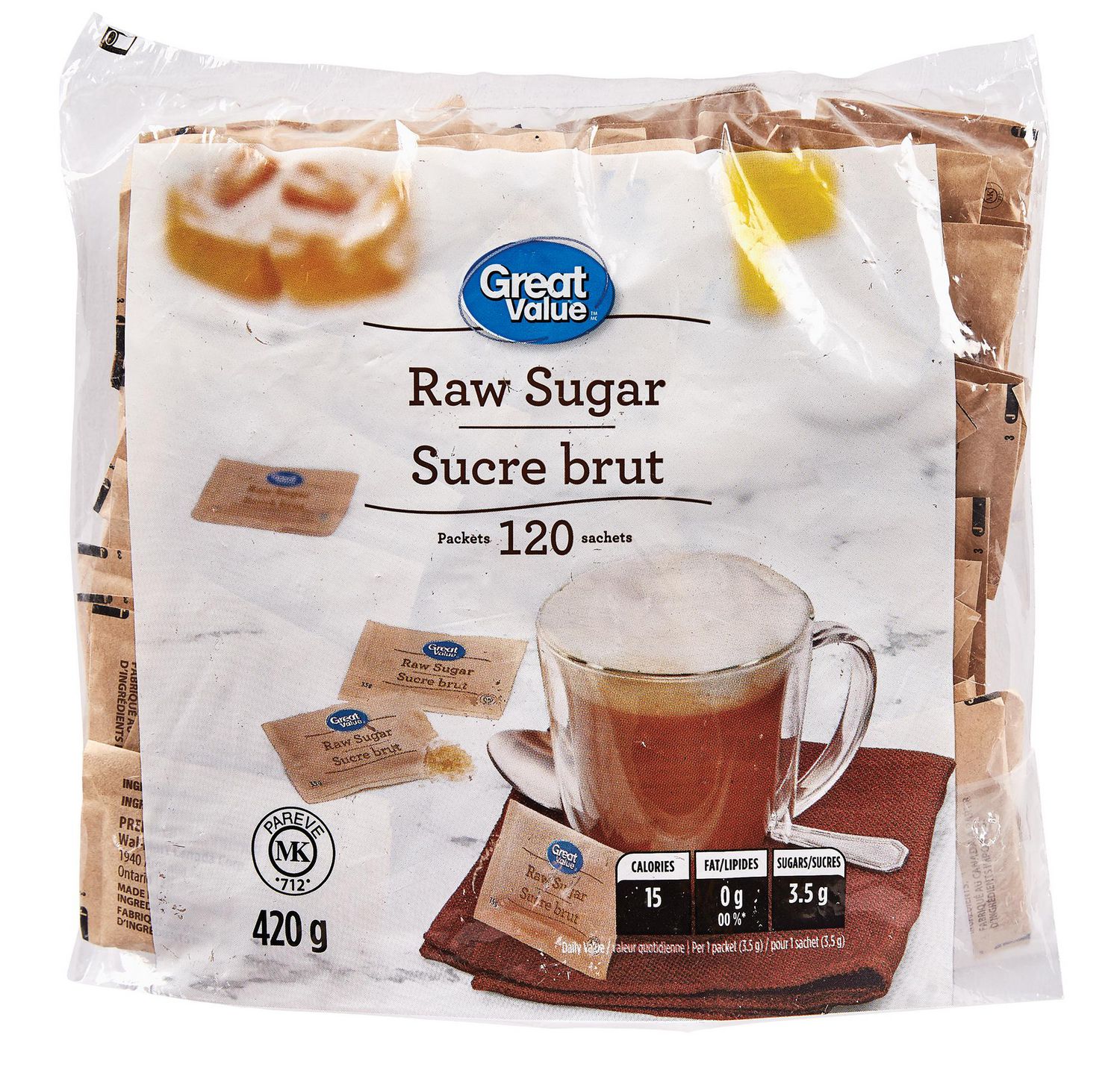 Great Value Raw Sugar Packets Walmart Canada