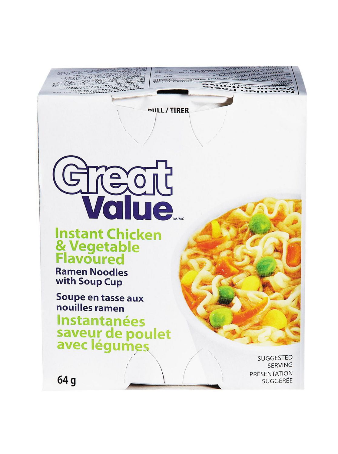 Great Value Chicken Vegetable Ramen Noodle Walmart Canada