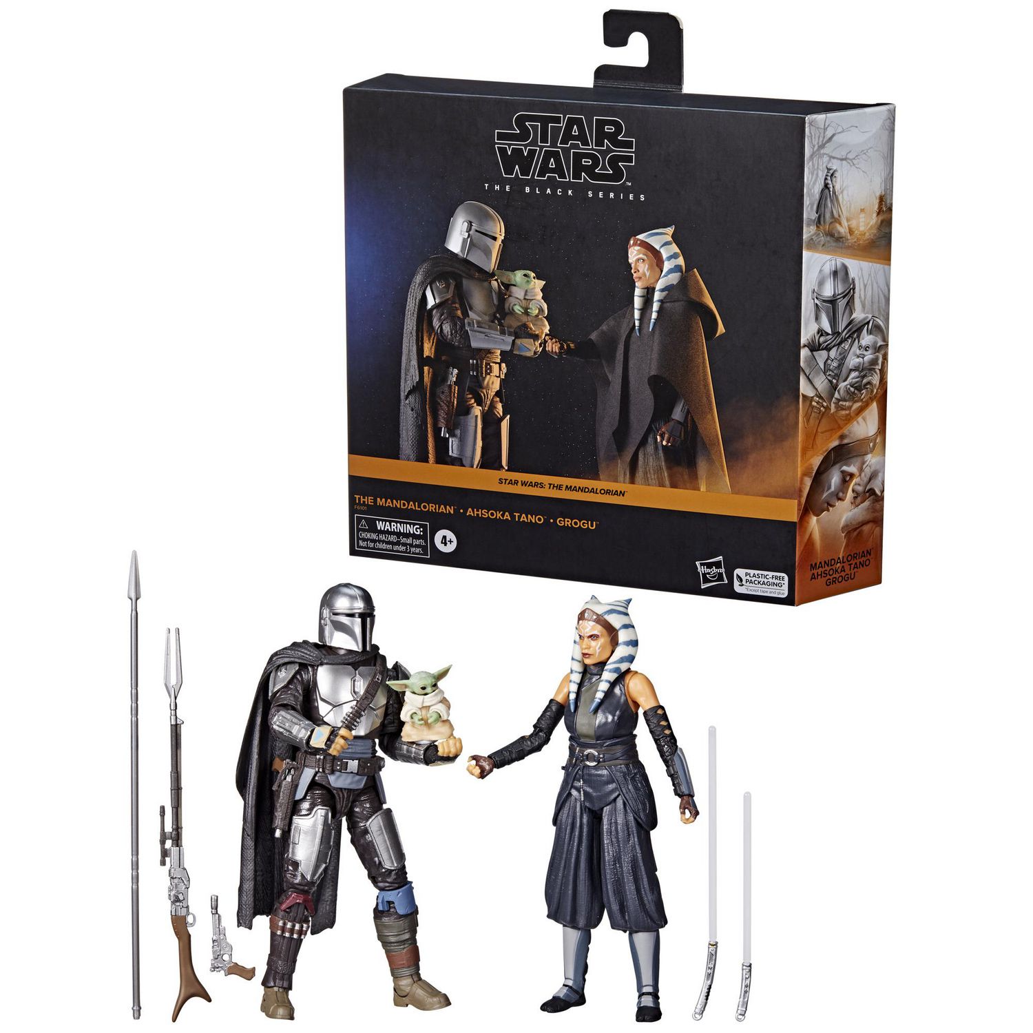 Star Wars The Black Series The Mandalorian, Ahsoka Tano & Grogu Toy  6-Inch-Scale The Mandalorian Collectible Action Figure 3-Pack, Toys for  Kids Ages
