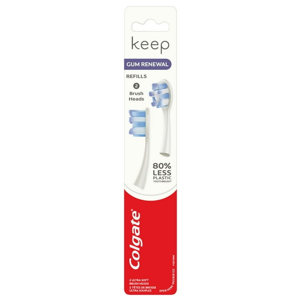 Colgate Keep Toothbrush Refill Heads, Gum Renewal, 2 Pack, Refill 2