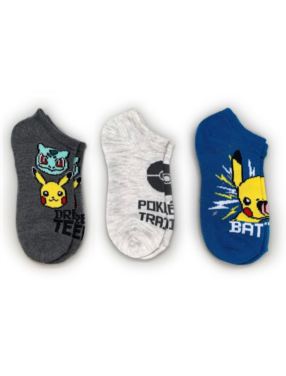 Chaussettes Lowcut Pokemon Boys, 3 Pack Tailles 11-2; 3-6 