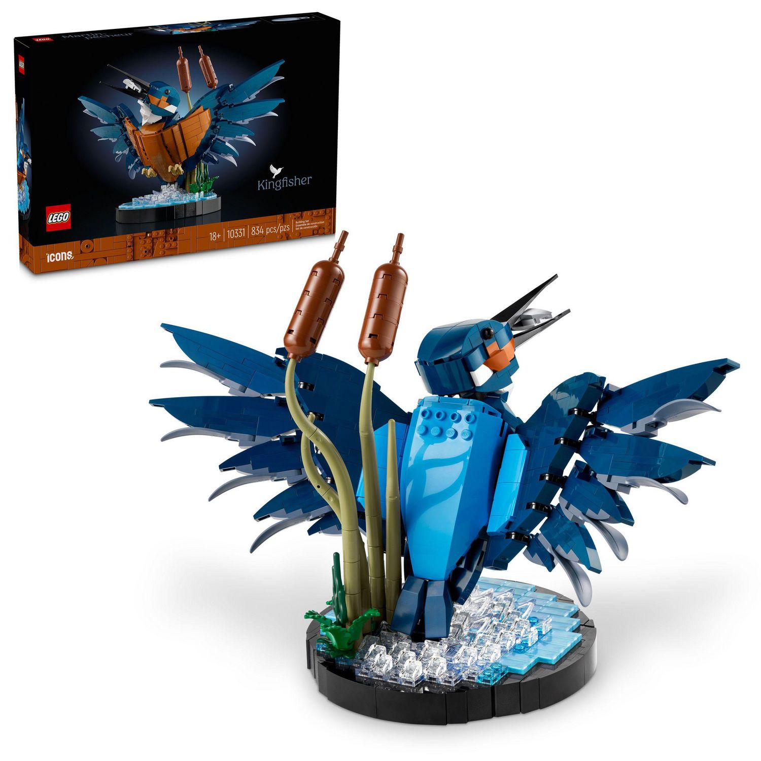 LEGO Icons Kingfisher Bird Model, Creative Set for Adults to Build and  Display, Relaxing Project for Bird Enthusiasts, Ideal for Home and Office  Décor, Mother's Day Gift for Mom, 10331, Includes 834