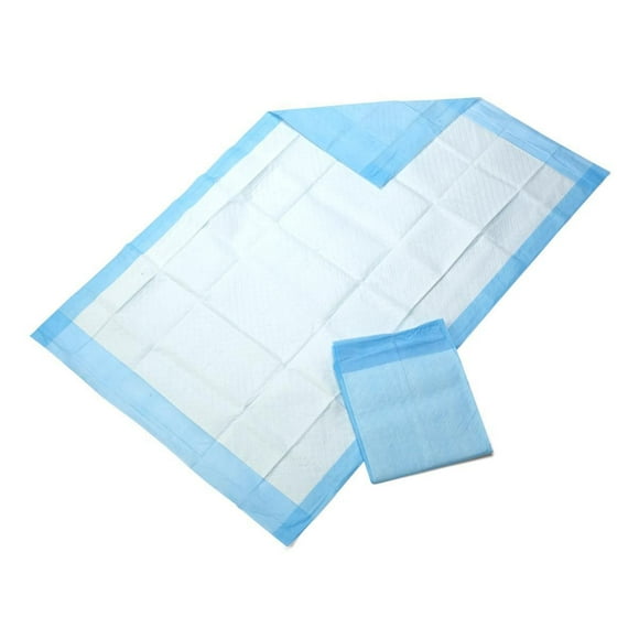 Medline Protection Plus Underpad, Light Absorbency, 23" x 36", Blue, Bag of 25