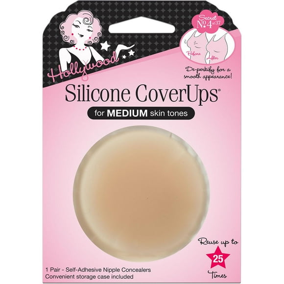 Hollywood Fashion Secrets Silicone Coverups - Medium Shade - 1 Pair, Silicone Coverups