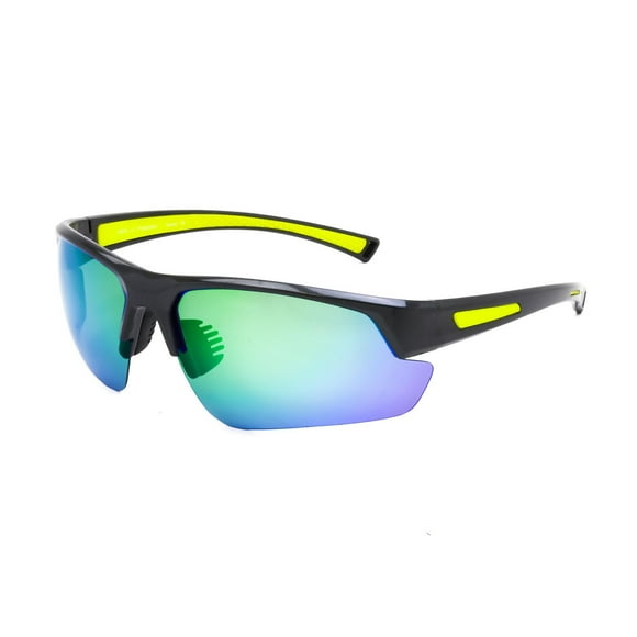 Athletic Works Polarized Grey and Green Wraparound Sunglasses