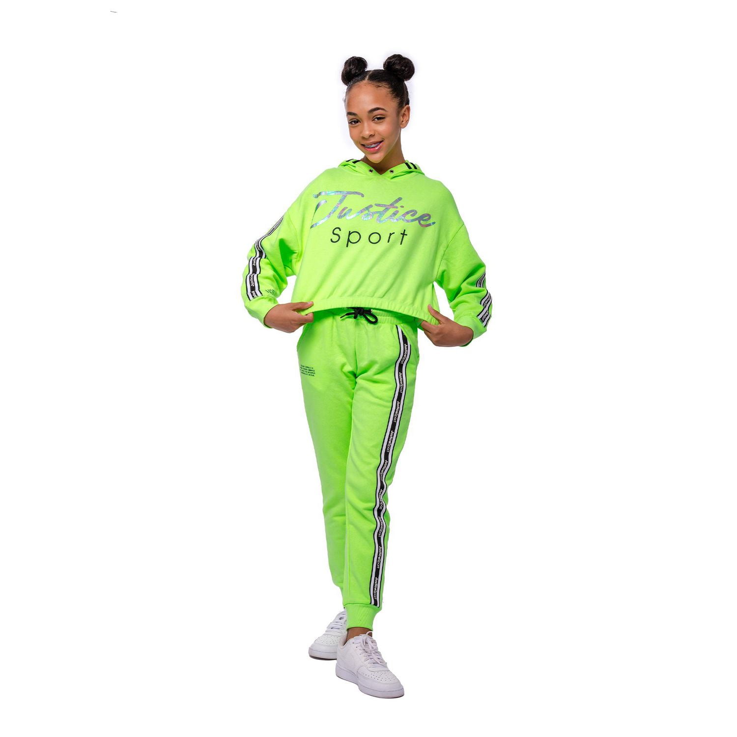 Girls Justice Slick Long Sleeve Hooded Pullover