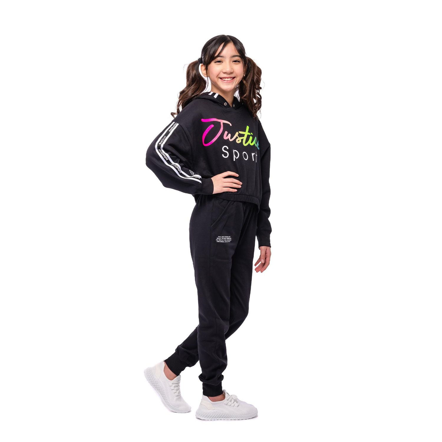 Girls Justice Slick Long Sleeve Hooded Pullover