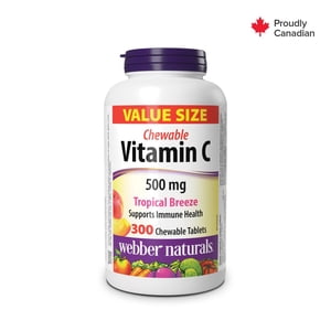 Webber Naturals®, Vitamin C Chewable, Tropical Breeze, 500 Mg
