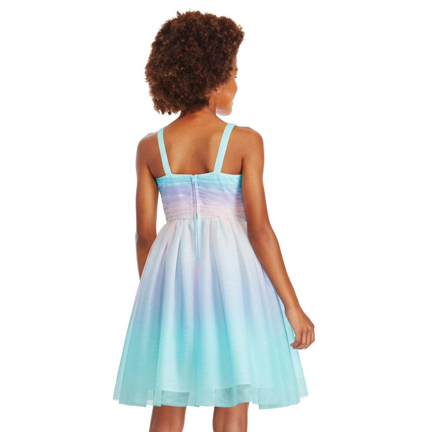 Robe arc-en-ciel en maille George pour filles