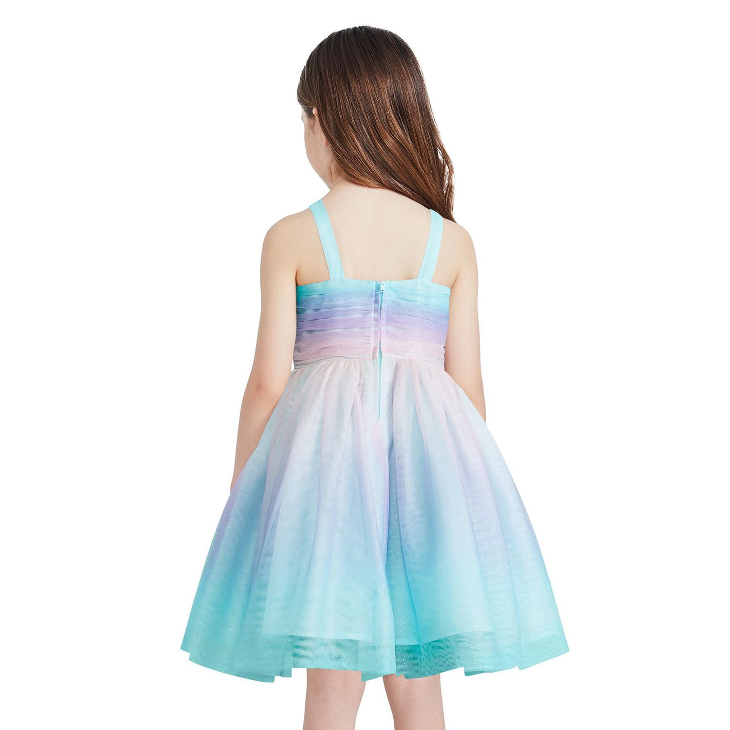 George Girls' Rainbow Mesh Dress