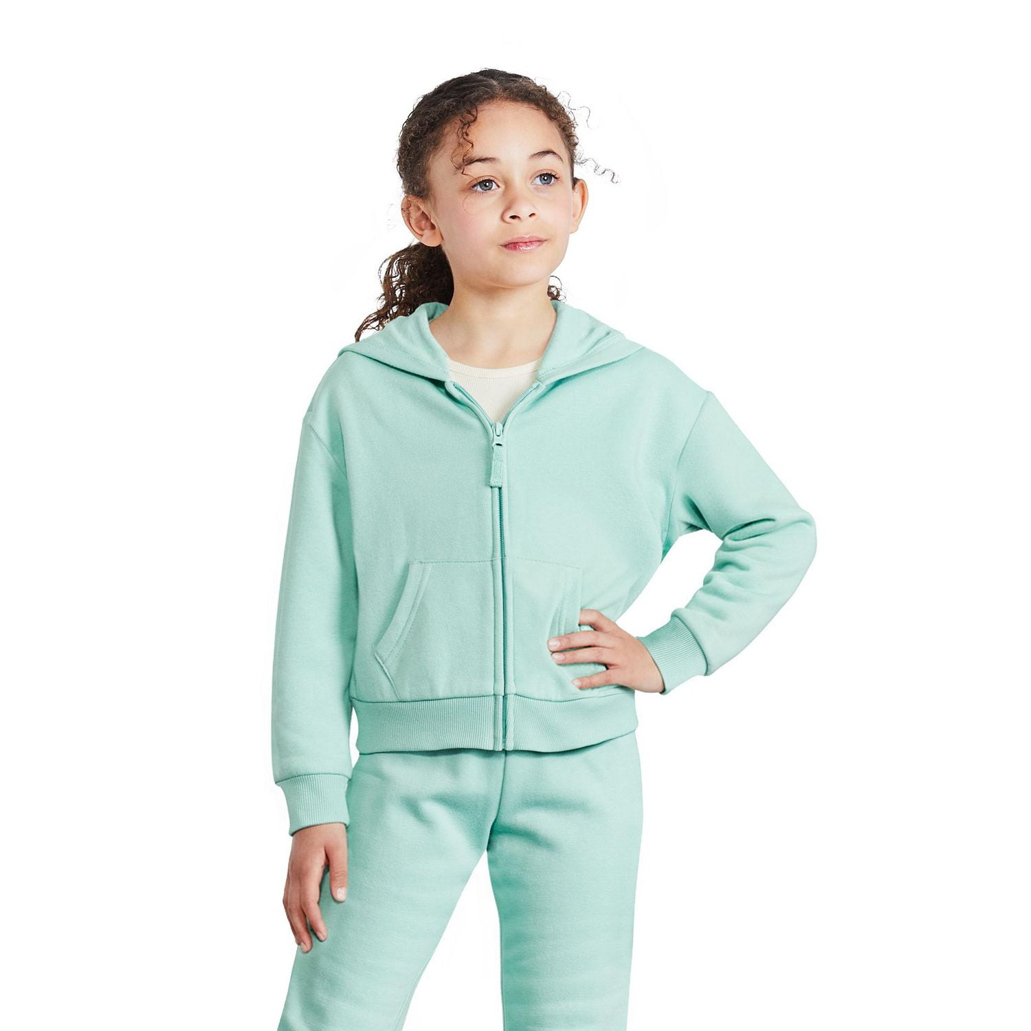 Haut à capuchon zippé sur la longueur George pour filles