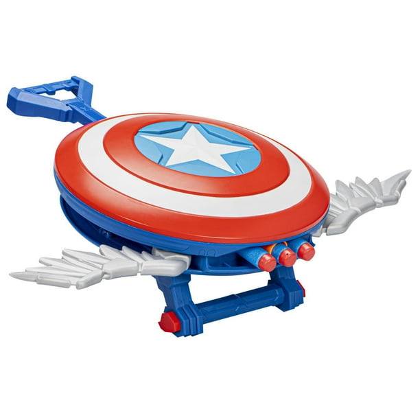 Marvel Mech Strike Mechasaurs Captain America Redwing, NERF Blaster ...