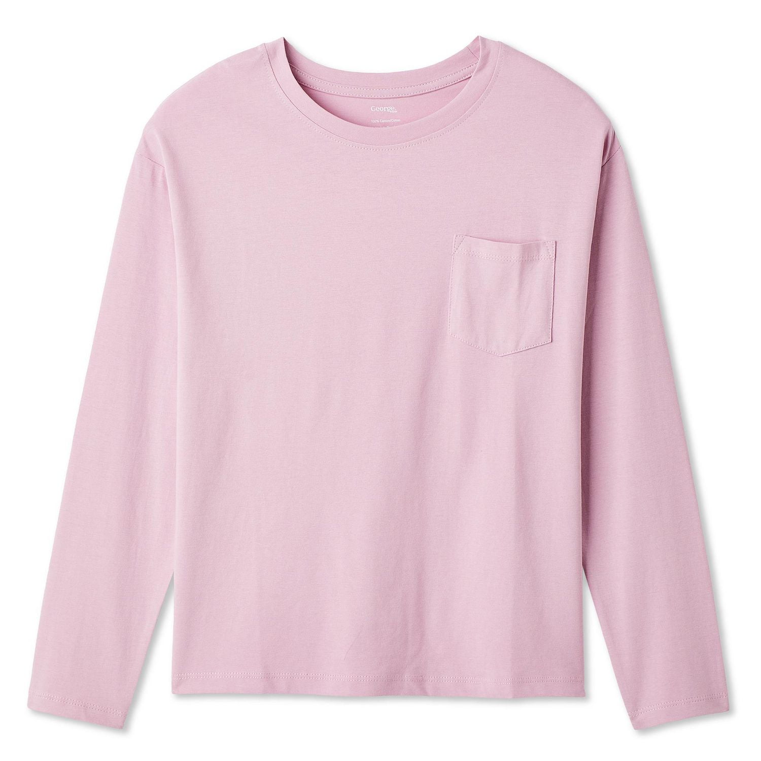 George Girls' Long-Sleeve Pocket T-Shirt