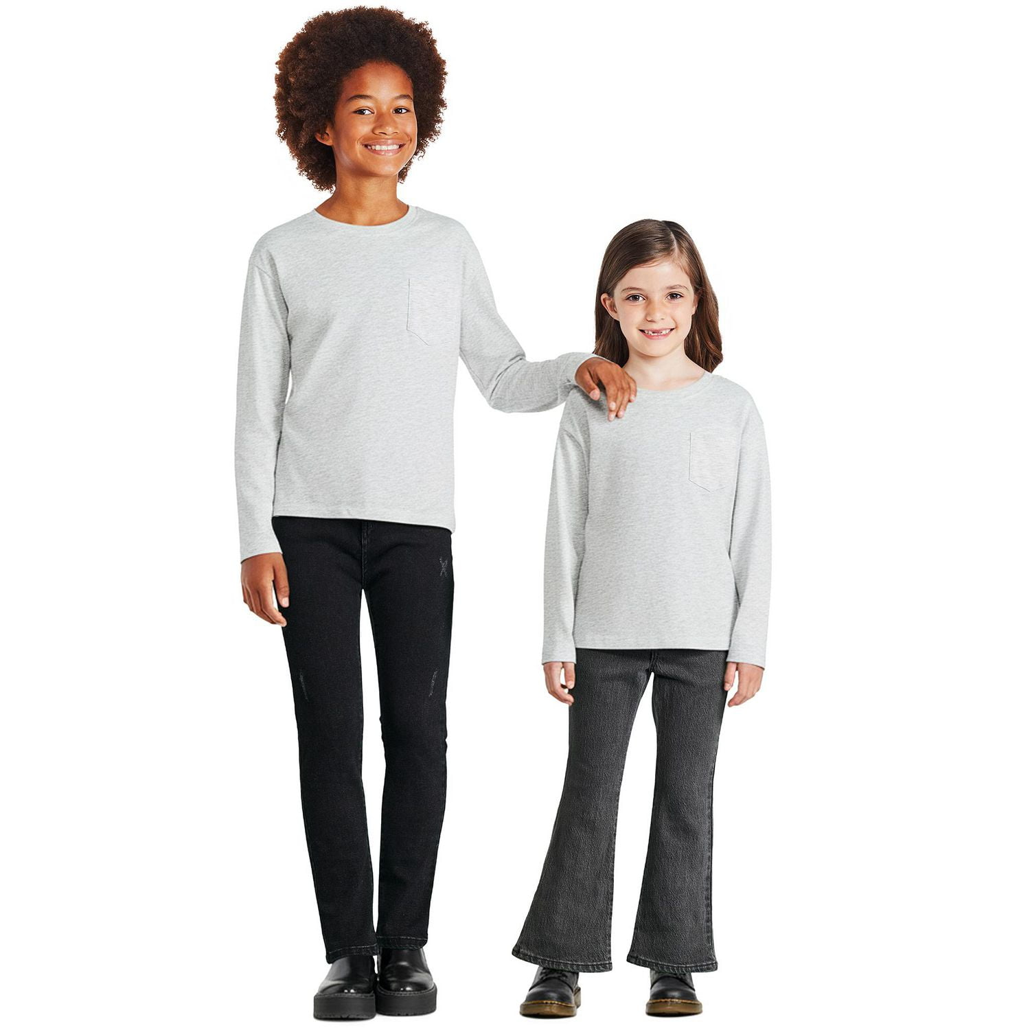 George Girls' Long-Sleeve Pocket T-Shirt