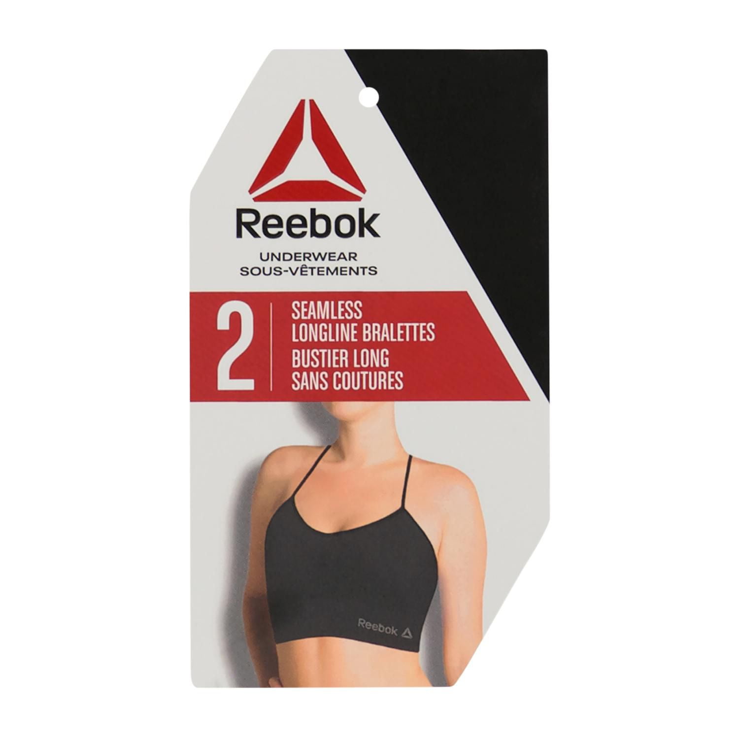 Paq. de 2 bustiers longs sans coutures Reebok pour dames