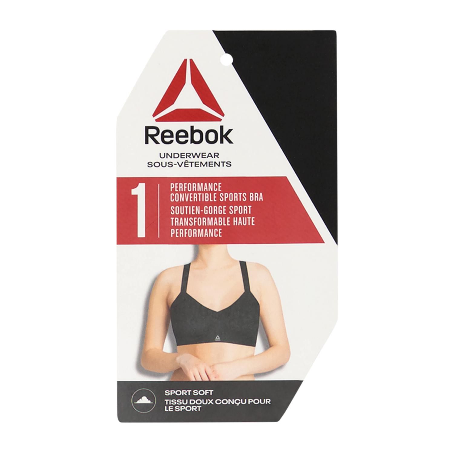 Reebok Men's Womens Crop Top Bra in Black Polyester Fabric and Multicolour  Branding | Moisture Wicking & Removable Pads Sports