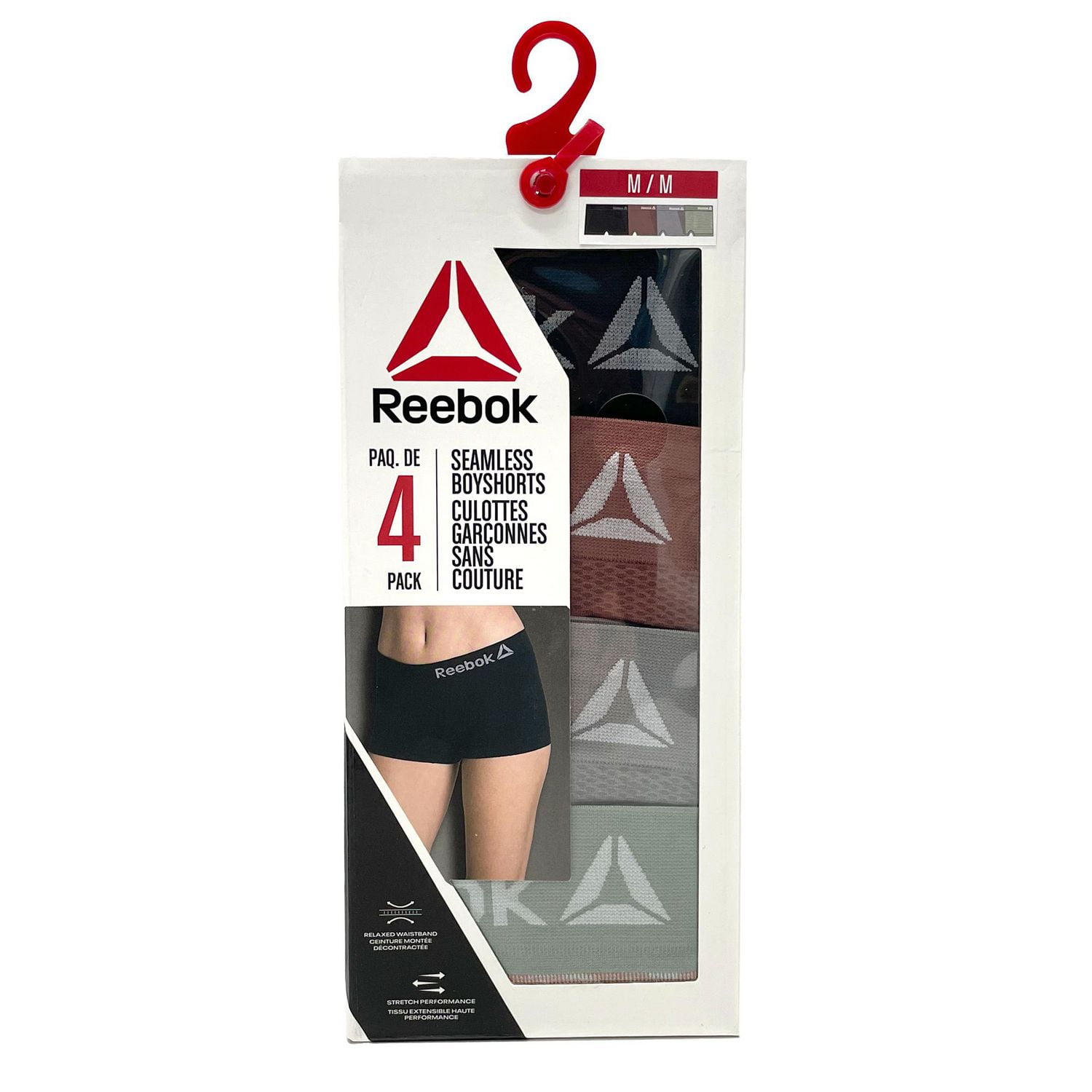 Reebok Ladies' 4 Pack Seamless Boyshorts