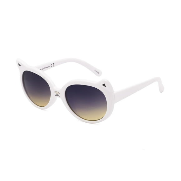 George Kids Girls White Cat Shaped Sunglasses