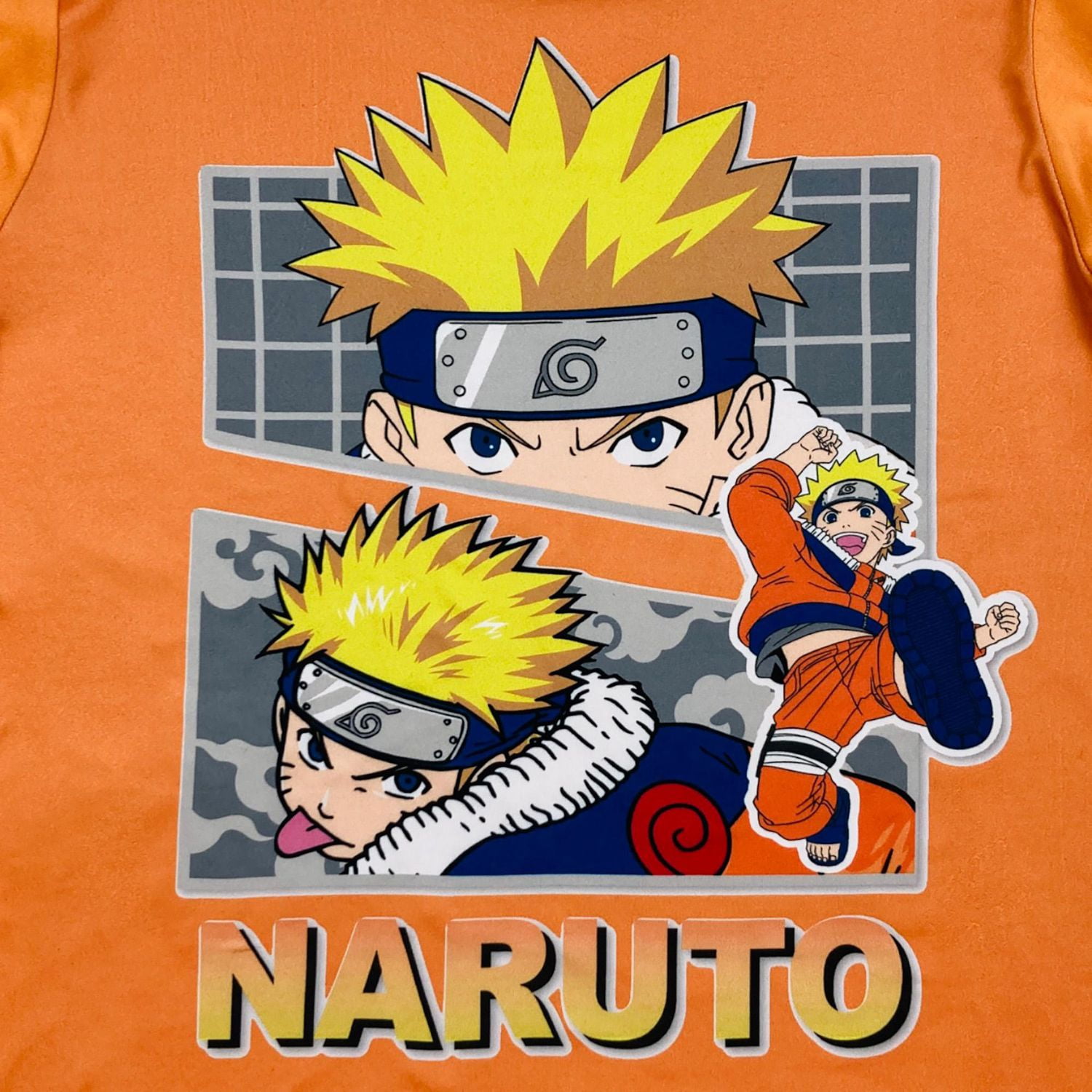Naruto Boy's pj set. This boy's 2 piece pj set has a long sleeve crew neck along with long pant with elastic waist band and