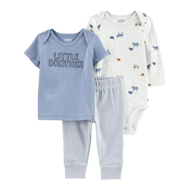Carter's Child of Mine Newborn boys' 3-piece Set - Blue Farm - Walmart.ca