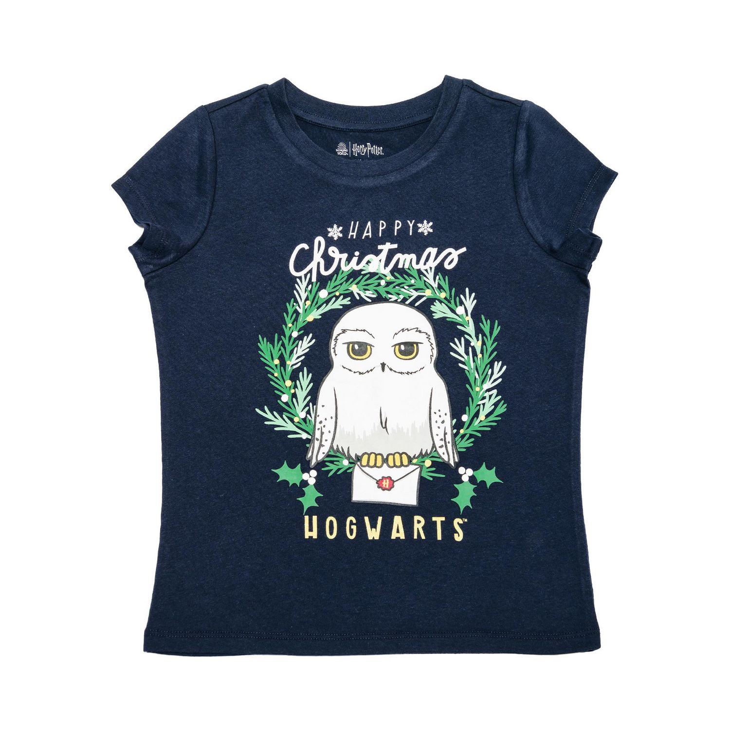 Harry Potter Girls Hedwig Hogwarts Short Sleeve T-Shirt