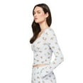 thumbnail image 2 of No Boundaries Women's Two Piece Pajama Set, 2 of 6