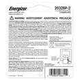 thumbnail image 3 of Energizer 2032 Batteries (2 Pack), 3V Lithium Coin Batteries, 3 of 9