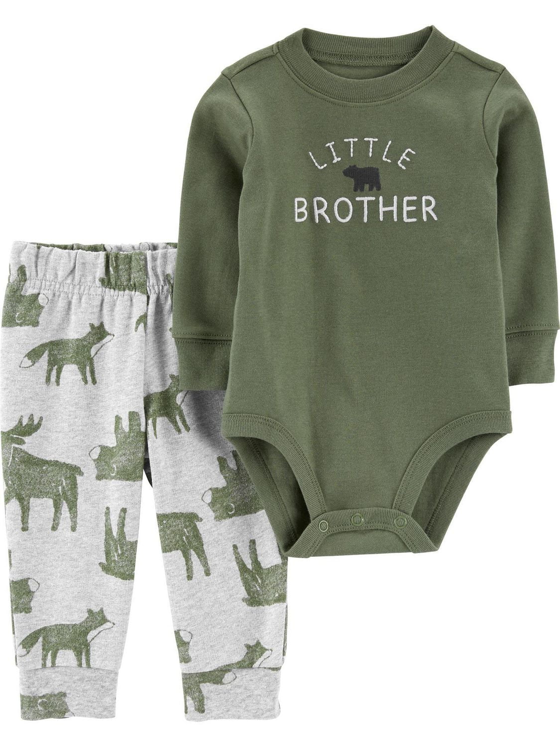 Ensemble pantalon Carter's Child of Mine pour bébé garçon - Olive Petit Frère